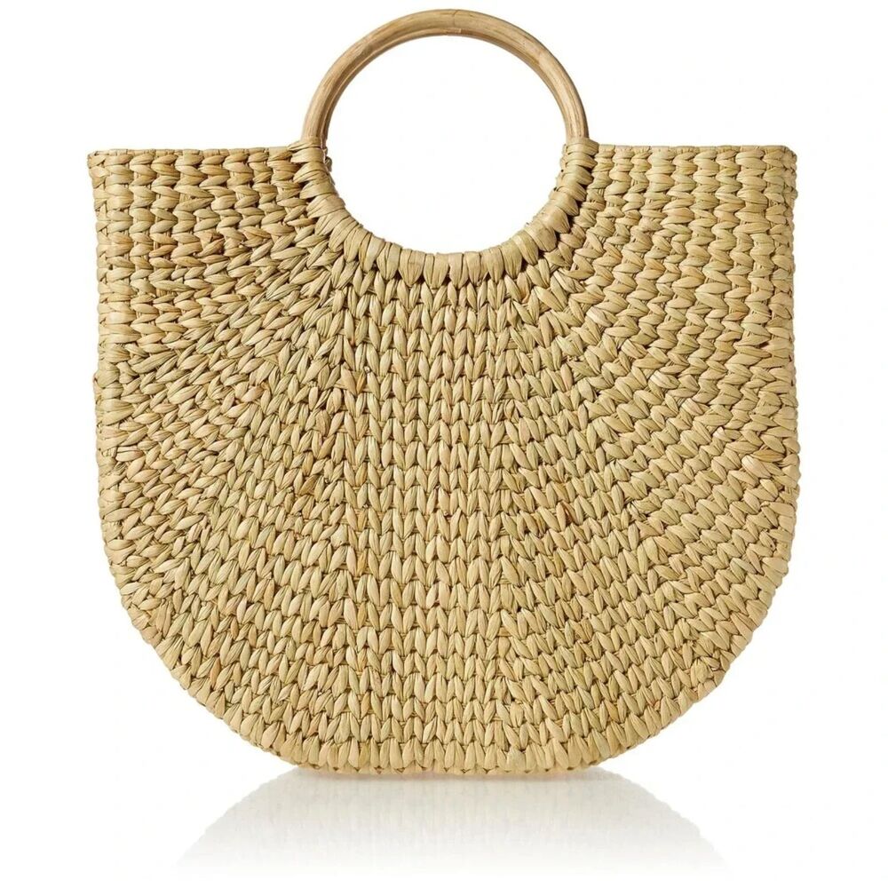 The Drop Women's Jileen Top Handle Straw Bag, Natural - Picture 3 of 6
